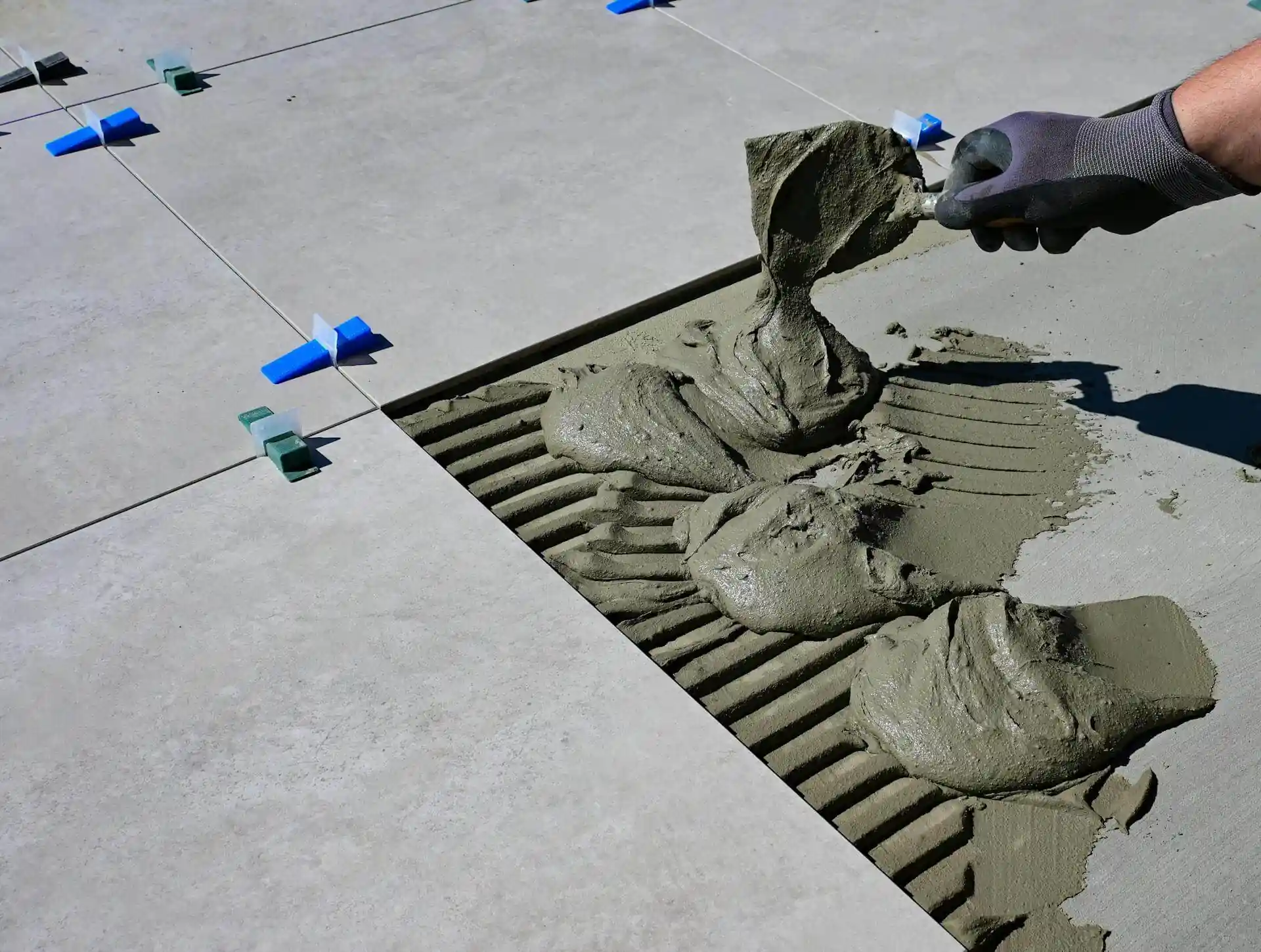 Suelo de porcelanato instalado profesionalmente